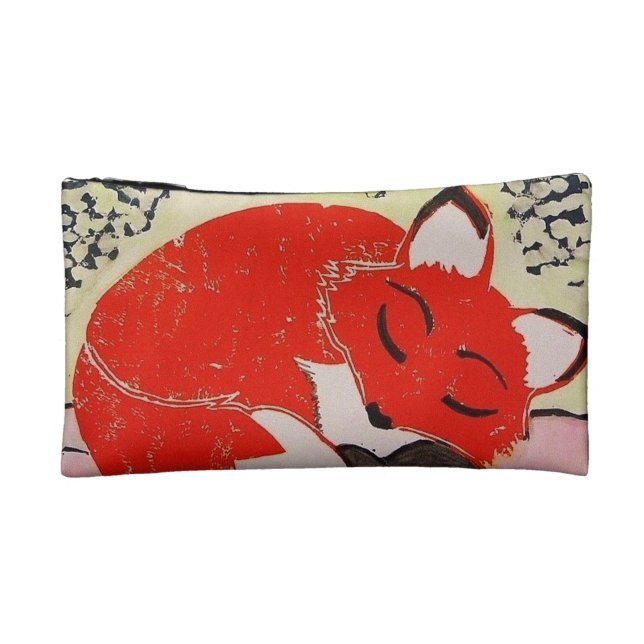 Sleepy Fox Cosmetic Bag (Back)