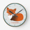 Sleepy Fox Personalized Wall Clock