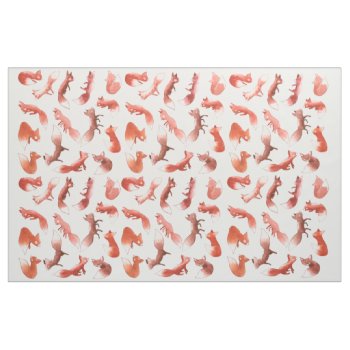 Sleepy Foxes Fabric by BethanyIllustration at Zazzle