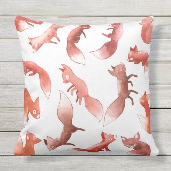 Sleepy Foxes Throw Pillow by BethanyIllustration at Zazzle