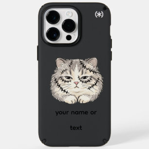 Sleepy Frankenstein Stitched Cat Halloween Colored Speck iPhone 14 Pro Max Case