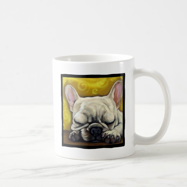 Sleepy Frenchie Coffee Mug (Right)
