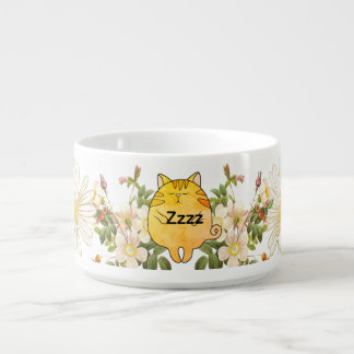 Sleepy Ginger Cat Bowl