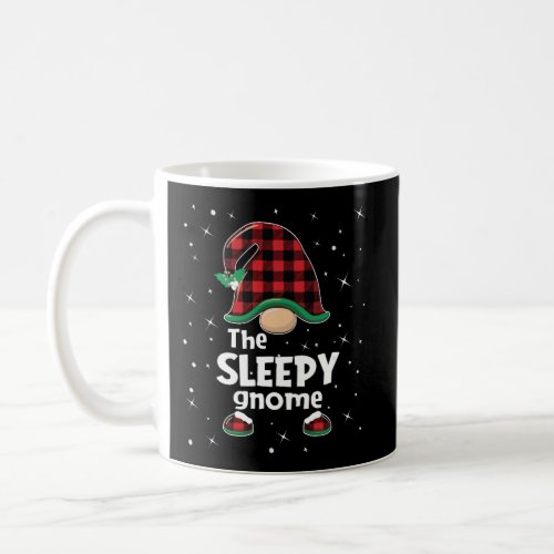 Sleepy Gnome Buffalo Plaid Matching Christmas Gift Coffee Mug