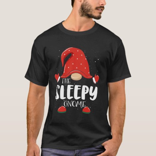 Sleepy Gnome Matching Family Group Christmas Pajam T_Shirt