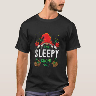Sleepy Gnome Matching Family Group Christmas Pajam T-Shirt