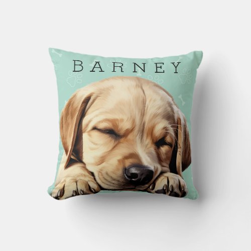 Sleepy Golden Labrador Retriever Dog Armchair Throw Pillow