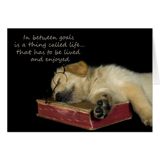 Sleepy Golden Retriever Cards (Front Horizontal)