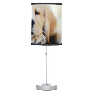 Sleepy Golden Retriever Puppy Table Lamp