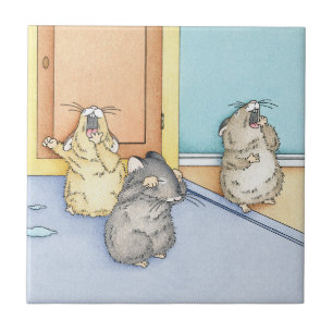 Sleepy Hamsters Ceramic Tile