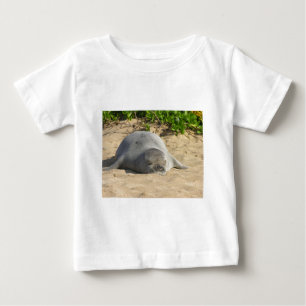 Sleepy Hawaiian Monk Seal Baby T-Shirt