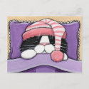 Sleepy Head - Cat Postcard