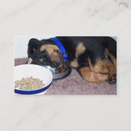 sleepy head rottweiler business card templates