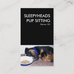 sleepy head rottweiler business card