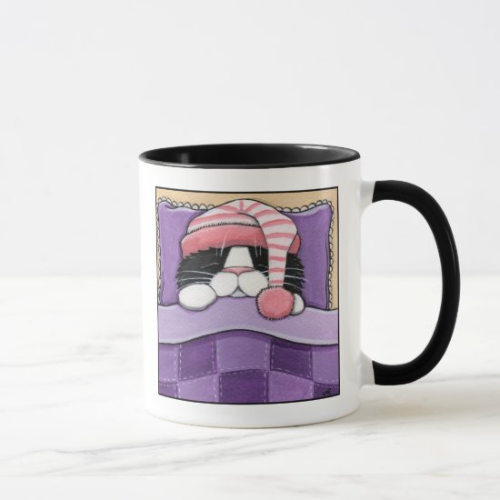 Sleepy Head v.01 - Whimsical Cat Mug