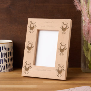 Sleepy Hedgehog and Flowers Custom Birthday Engraved Frames