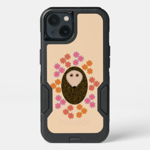 Sleepy Hedgehog and Flowers Phone Case