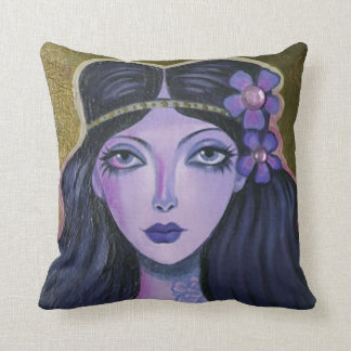 Sleepy Hippie Throw Pillow
