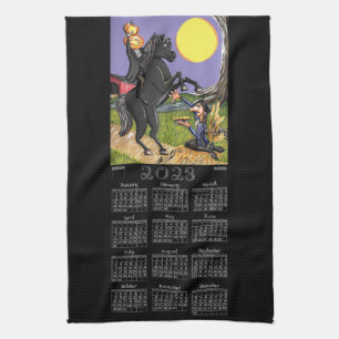 Sleepy Hollow 2023 Calendar Headless Horseman Kitchen Towel