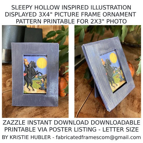 Sleepy Hollow Art Frame Ornament For 2x3 Photo