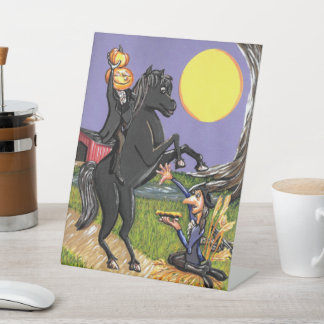 Sleepy Hollow Art Illustration Display Pedestal Sign