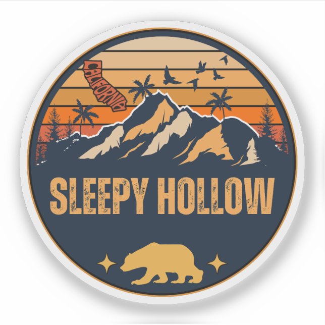 Sleepy Hollow, California Sticker (Front)