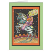SLEEPY HOLLOW CIRCUS CLOWN, ZEBRA NOTE CARD Blank (Front)