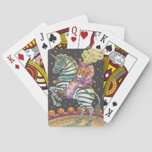 SLEEPY HOLLOW CIRCUS CLOWN, ZEBRA PLAYING CARDS