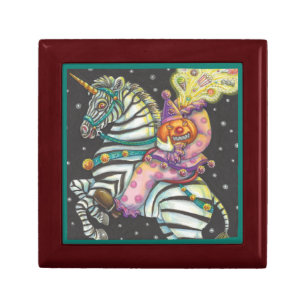 SLEEPY HOLLOW CIRCUS, CLOWN, ZEBRA TILE GIFT BOX