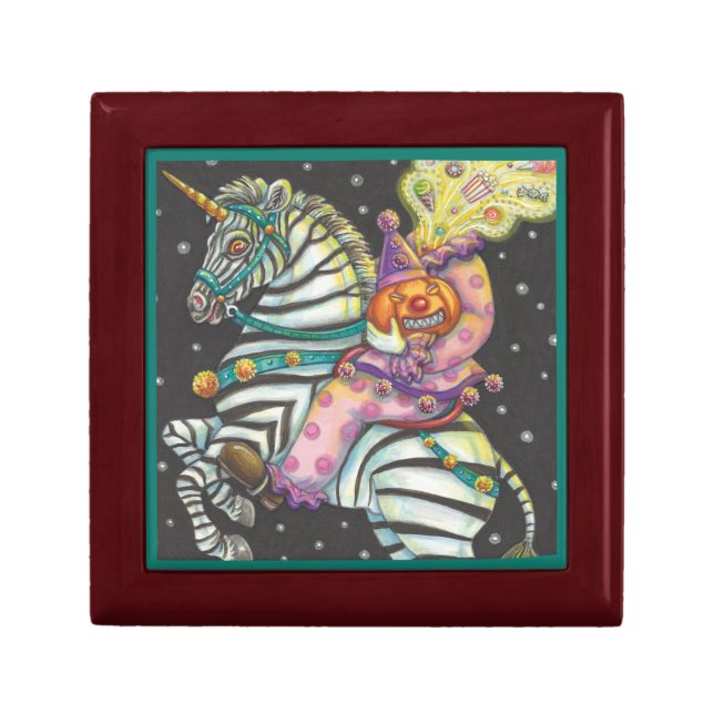 SLEEPY HOLLOW CIRCUS, CLOWN, ZEBRA TILE GIFT BOX (Front)