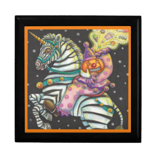 SLEEPY HOLLOW CIRCUS, CLOWN, ZEBRA TILE GIFT BOX