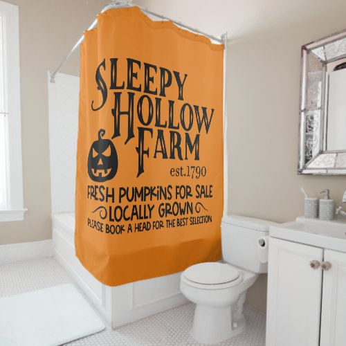 Sleepy Hollow Farms Farm Fresh Pumpkins Shower Curtain