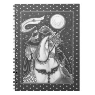 SLEEPY HOLLOW, HEADLESS GOTHIC WITCH, UNICORN, OWL NOTEBOOK