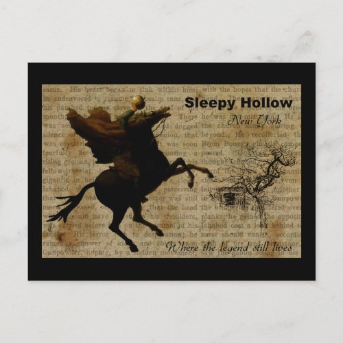 Sleepy Hollow Headless horseman 2 Postcard