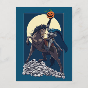 Sleepy Hollow Headless Horseman Halloween Postcard