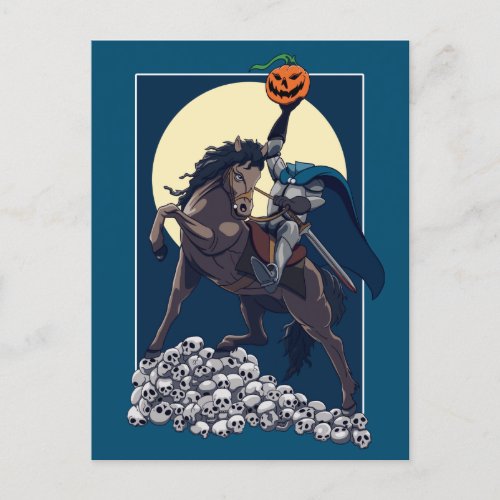 Sleepy Hollow Headless Horseman  Halloween Postcard