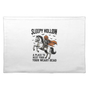 Sleepy Hollow Headless Horseman Vintage Halloween  Cloth Placemat