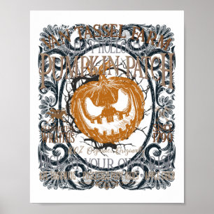 Sleepy Hollow Pumpkin Picking Farm Funny Halloween Poster