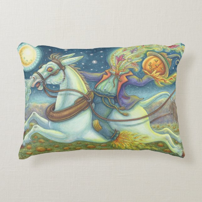 SLEEPY HOLLOW SCARECROW ON MULE, ACCENT PILLOW (Front)