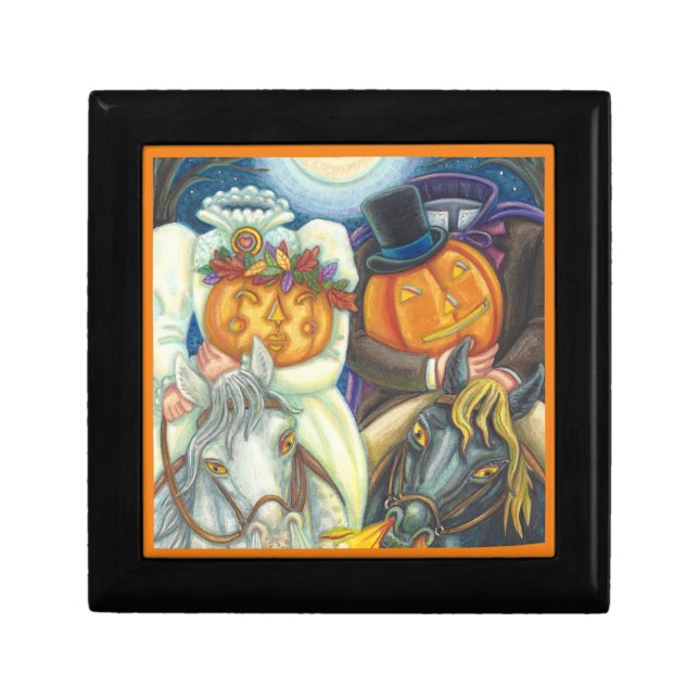 SLEEPY HOLLOW WEDDING, BRIDE / GROOM TILE GIFT BOX (Front)