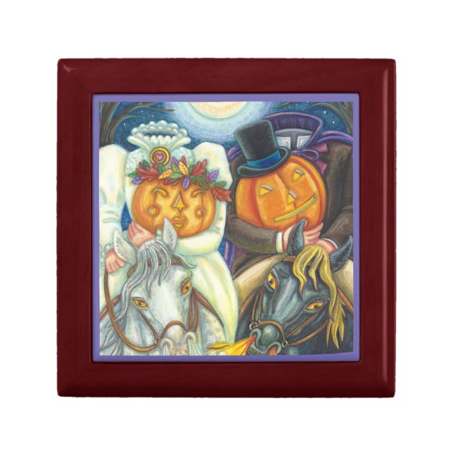 SLEEPY HOLLOW WEDDING, BRIDE / GROOM TILE GIFT BOX (Front)