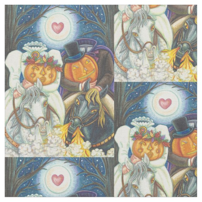 SLEEPY HOLLOW WEDDING HALLOWEEN FABRIC Repeat (Close Up)