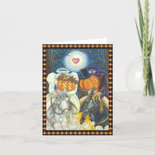 SLEEPY HOLLOW WEDDING HALLOWEEN NOTE CARD Blank