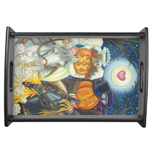 SLEEPY HOLLOW WEDDING HALLOWEEN SERVING TRAY Black (Front)