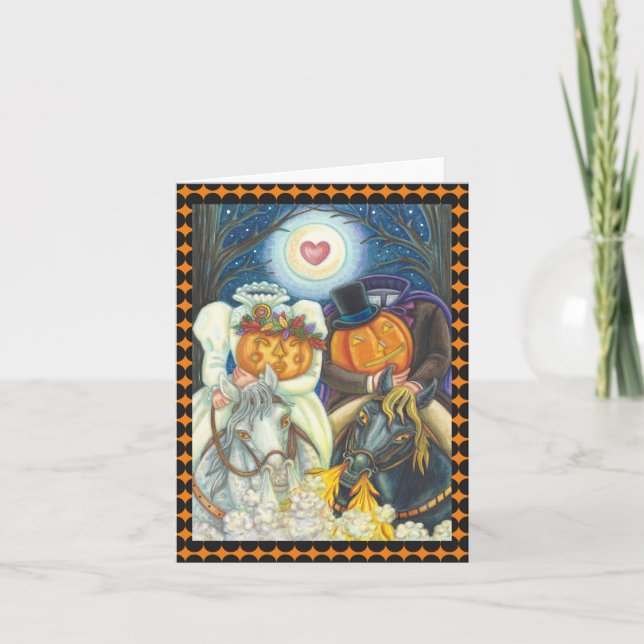 SLEEPY HOLLOW WEDDING, HEADLESS HORSEMAN CARD (Front)