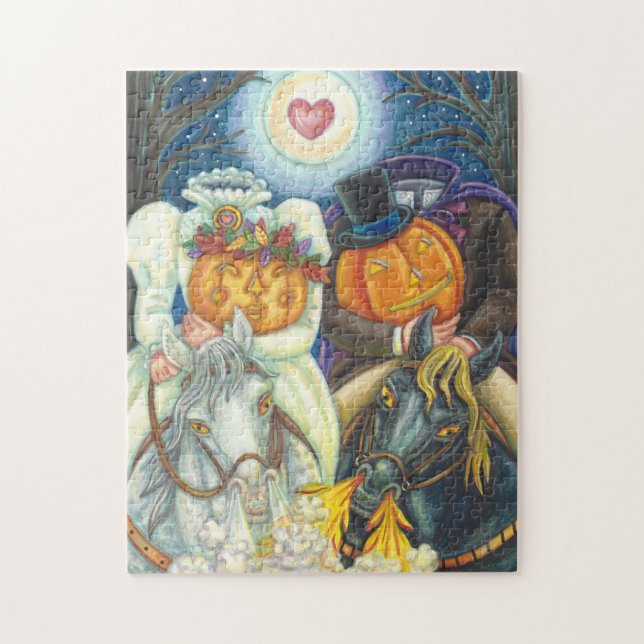 SLEEPY HOLLOW WEDDING, HEADLESS HORSEMAN PUZZLE (Vertical)