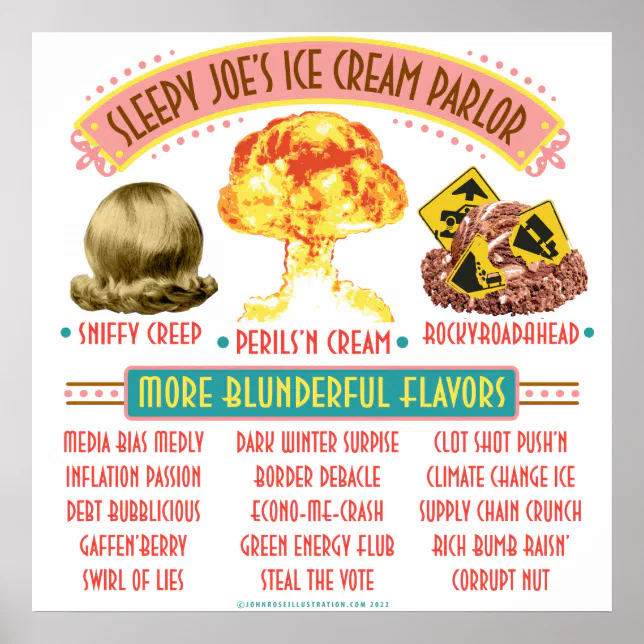 Sleepy Joe's Ice Cream Parlor Poster Zazzle