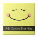 Sleepy Kawaii Happy Face Tile