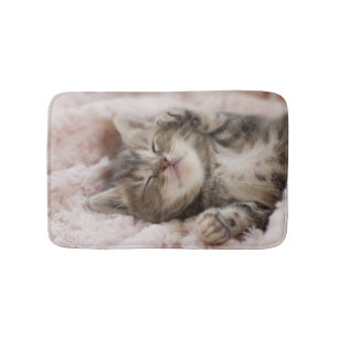 Sleepy Kitten Bath Mat