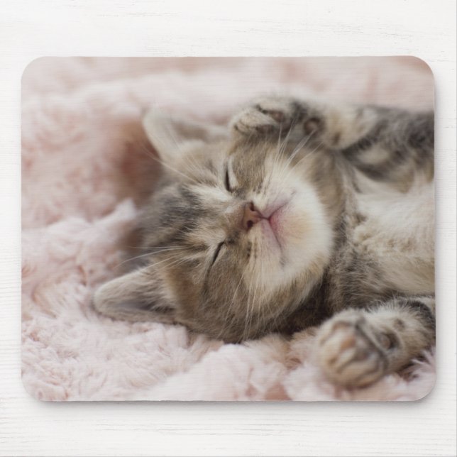 Sleepy Kitten Mouse Pad (Front)